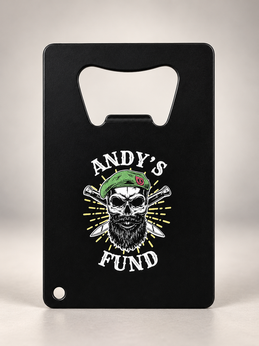 Andy's Fund - Credit Card Bottle Opener